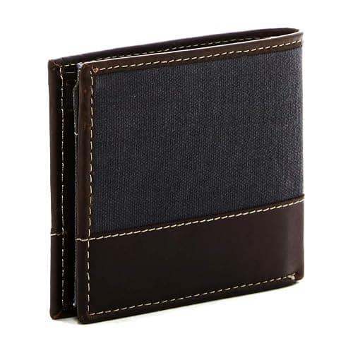 Timberland Men's Baseline Leather Canvas Wallet with Attached Flip Pocket thumbnail 3