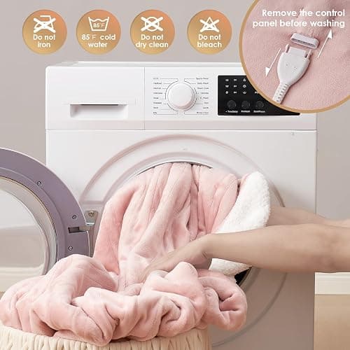 EHEYCIGA Heated Blanket - 9 Heating Levels, 10 Hour Auto Off, Soft Cozy Sherpa Washable Throw, 50 x 60 Inches thumbnail 3