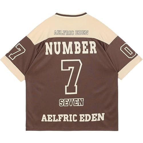 Aelfric Eden 90s Oversized T Shirts Unisex Grahpic Jersey Printed Casual Tees Streetwear Vintage Summer Top Tshirt - Coffee - Medium thumbnail 2