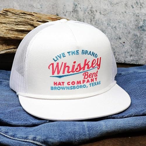 WHISKEY BENT HAT CO. The Cali Adjustable Snapback Western Lifestyle Trucker Hat, High Profile thumbnail 6