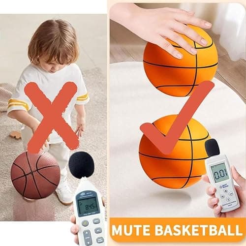 Silent Basketball, 2025 Upgrade Dribble Dream Silent Basketball, Grooved Foam Basket-Ball for Quiet Dribbling and Indoor Training, Foam Basket-Ball Indoor Training Ball(No. 7,9.4 in) thumbnail 5
