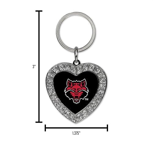 Rico Industries NCAA Team Color Rhinestone Heart Keychain - Great Accessory thumbnail 7