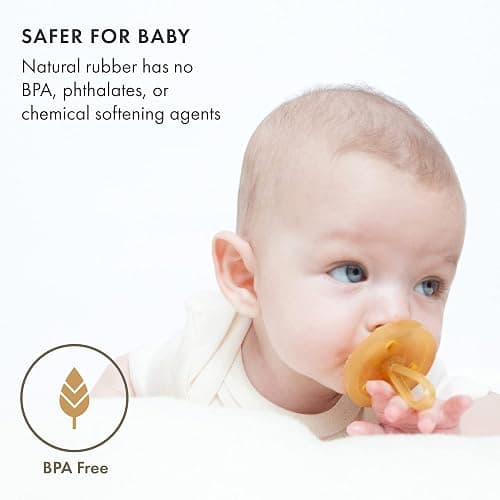 Natursutten Pacifiers 6-12 Months - 1-Pack Original Shield Orthodontic Nipple Natural Rubber Safe & Soft BPA-Free Pacifiers for Breastfeeding Babies - Newborn Pacifiers Made in Italy thumbnail 2