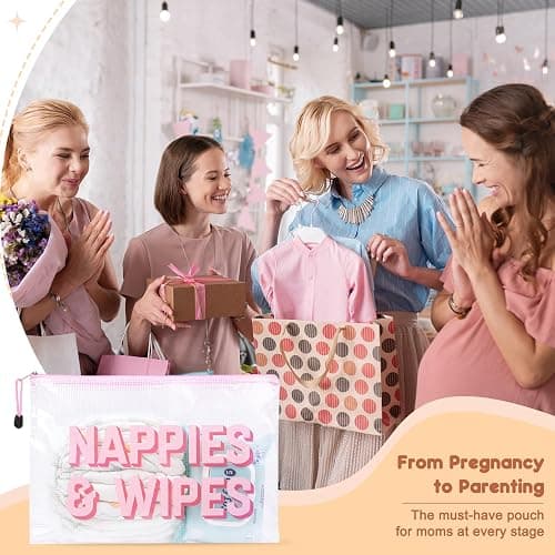 4Pcs Diaper Bag Organizing Pouches Hospital Diaper Bag Organizing Clear Waterproof TPU Kids Toiletry Storage Set Makeup Travel Packing Clutch Cube Bags for Baby Nursing thumbnail 4
