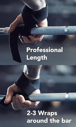 Fitgriff® Zughilfen (gepolstert) für Krafttraining, Bodybuilding, Fitness - Kreuzheben Gurte - Lifting Straps - für Frauen und Männer thumbnail 2