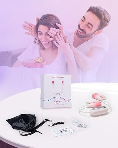 LOVENSE Gemini Vibrating Nipple Clamps, Bluetooth Adjustable Nipple Stimulator with App Remote Control, Rechargeable Sex Toys for Women Men Couples Play Two-Color Gradient thumbnail 7
