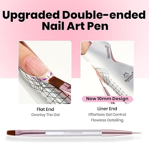 Beetles Builder Gel for Nails, 3 Colors 9 in 1 Nail Extension Sculpting Building, Clear Nude Pink Hard Gel Kit with Base Top Coat for Pros, Gifts for Women, UV & LED Lamp Cured Needed thumbnail 3