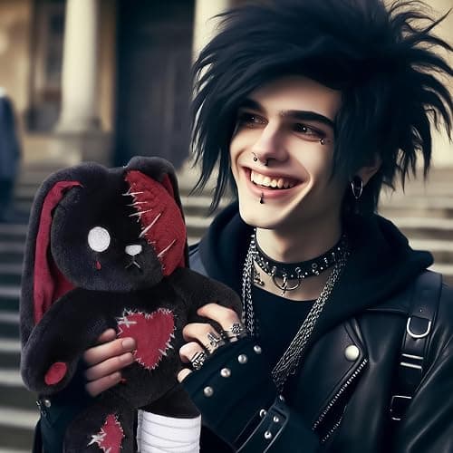PHITECUS Scary Goth Bunny Plush-Creepy Emo Rabbit Stuffed Animal-Horror Plushie Animal thumbnail 6