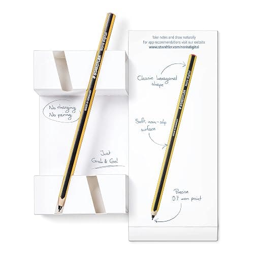 STAEDTLER Noris Classic Digital Stylus Pen: No Charging, EMR Palm Rejection, 4.096 Pressure Levels, Hexagonal Shape, Natural Writing and Drawing on Touchscreen Tablet, Laptop, Phone thumbnail 7