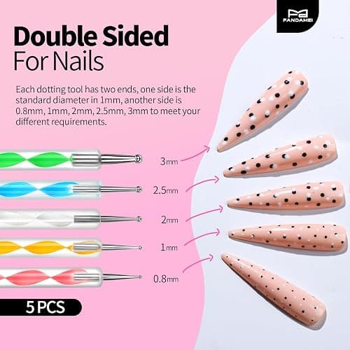 FANDAMEI Nail Art Brushes, Nail Brush Set With Nail Stand, Nail Holder For Painting Nails, Nail Art Tools, Nail Design Tools, 11PCS Nail Brushes For Nail Art, 5PCS Nail Dotting Tool, Nail Art Palette thumbnail 6