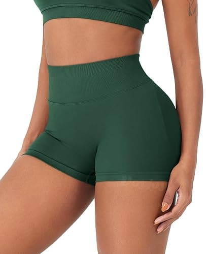 VOYJOY Women Workout Impact Shorts 2.5"/ 3.6"/ 4.5"/ 6" Scrunch Butt Lifting Gym Seamless Booty Biker Shorts thumbnail 4