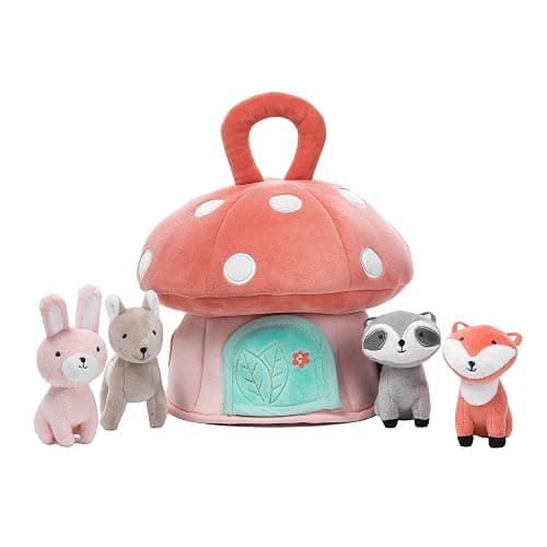 Lambs & Ivy Interactive Plush Mushroom House with Stuffed Animal Toys thumbnail 3