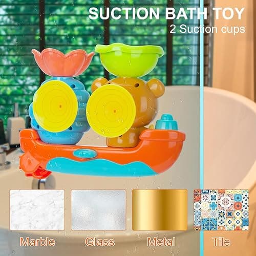 RILSO Badewannenspielzeug ab 1 2 3 4 Jahr,Badespielzeug ab 1 2 3 4 Jahr,Wasserspielzeug Kinder Spielzeug ab 1 2 3 Jahr mädchen junge,Badespielzeug Baby ab 6-18 Monate,Geschenk Mädchen Junge 1 2 3 Jahr thumbnail 6