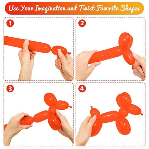 HYKJNBW 100Pcs Color 260 Balloons, Long Balloon for Tying Balloon Arch, Multicolor Long Skinny Balloons for Twisting Ballons Animal balloons Birthday Party Wedding Festival Decorations thumbnail 5