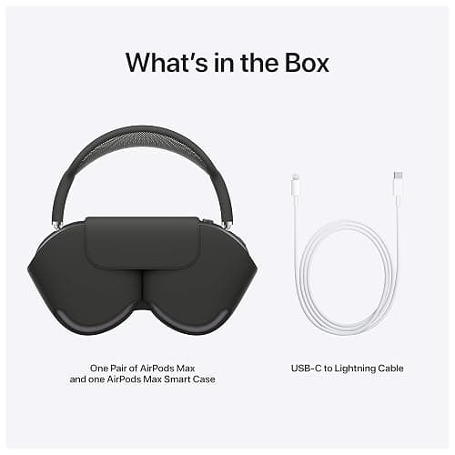 Apple AirPods Max Wireless Over-Ear Headphones, Active Noise Cancelling, Transparency Mode, Personalized Spatial Audio, Dolby Atmos, Bluetooth Headphones for iPhone – Space Gray thumbnail 6