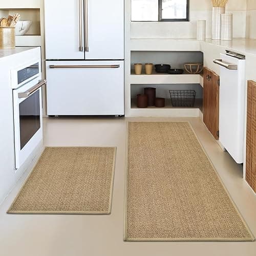 Artoid Mode Washable Non Slip Kitchen Rugs and Mats Set of 2, Rubber Backing Absorbent Kitchen Mats for Floor Front of Sink - 17x29 and 17x47 Inch thumbnail 2