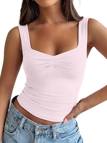 Trendy Queen Womens Double Lined Backless Going Out Crop Tank Top | Summer Sweetheart Neckline Backless Cute Bustier Night Out Corset for Juniors - Image 1