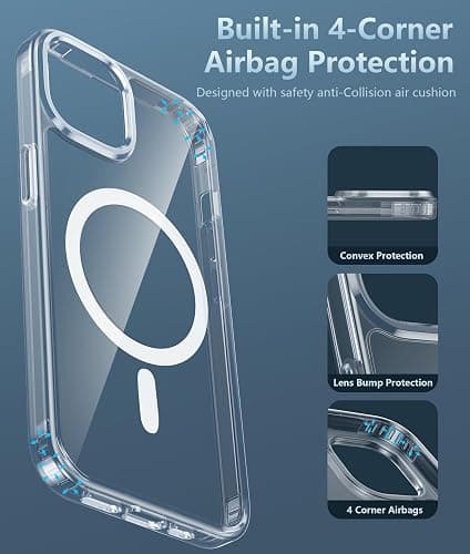 FNTCASE Coque pour iPhone 13 : iPhone 15 iPhone 14 iPhone 16e - Protection magnétique Militaire Contre Les Chutes - Coque de Protection Robuste et Durable résistante aux Chocs - 6,1" thumbnail 3