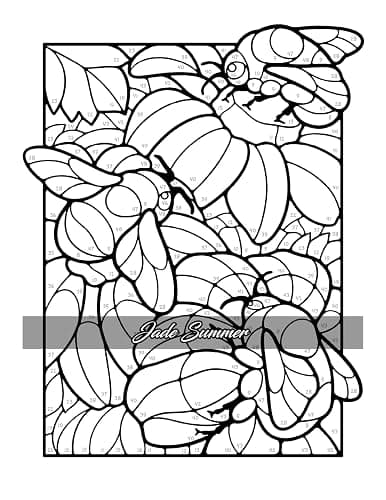 Color by Number Animals: Adult Coloring Book with Cats, Dogs, Birds, Butterflies, Horses, Sloths, and Many More for Stress Relief and Relaxation thumbnail 16