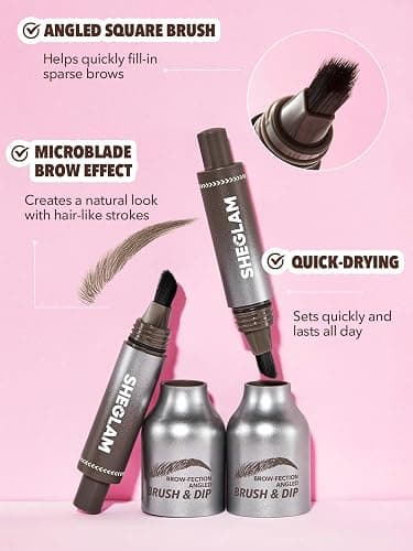 SHEGLAM Brow-Fection Angled Brush & Dip Upgraded Microblading Eyebrow Pen Long Lasting Waterproof Easy To Color-Espresso - Espresso thumbnail 4