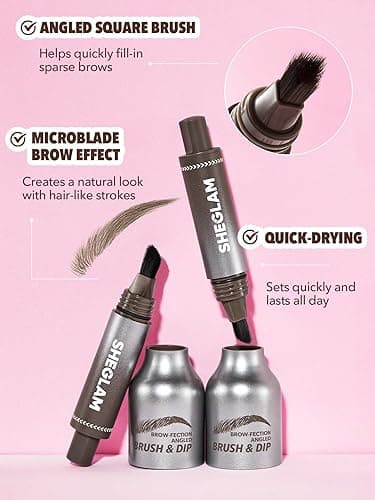 SHEGLAM Brow-Fection Angled Brush & Dip Upgraded Microblading Eyebrow Pen Long Lasting Waterproof Easy To Color-Espresso - Espresso thumbnail 5