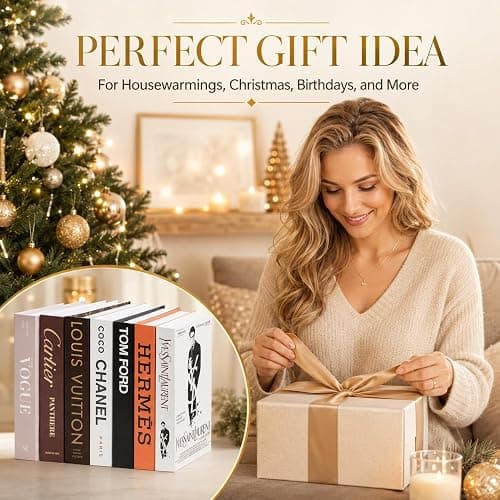 PROBENEX 4 Pcs Decorative Books | Not for Storage, Cardboard Box, Assembly Required, Photography Props, No Real Book | Modern Coffee Table, Minimalist Home Room Decor, Home Staging, Magazine-Ready thumbnail 9