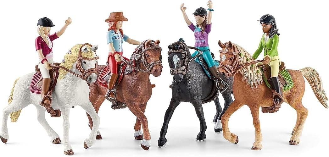 Schleich Horse Club - Complete 40PC Horse Club Rider Playset - Hannah, Sofia, Lisa and Sarah Poseable Rider Figures with Horses and Riding Accessories - Equestrian Toy Set for Kids Ages 5+ | 72221 thumbnail 10