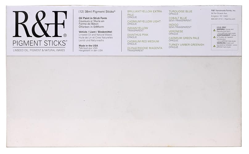 R&F Handmade Paints - Professional Oil Pigment Stick, Painters Dozen, Set of 12 Colors thumbnail 4