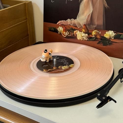 Turntable Mat Record Platter Slipmat: Acrylic Record Player Platter Vinyl Slip Mats for Turntables Antistatic Tighter & Defined Bass, White thumbnail 5