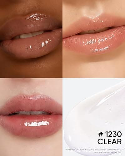 SKINTIFIC Peptide Brightening Lip Serum, Hydrating & Plumping Tinted Lip Gloss, Moisturizing Lip Balm with Polypeptides & Squalane for Glossy Sheer, Smooth Lips(00 Clear) thumbnail 2