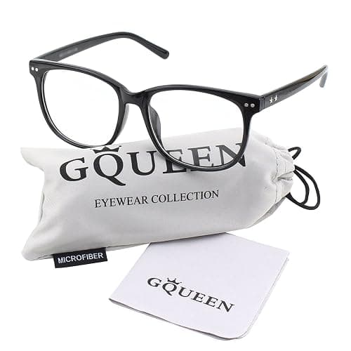 GQUEEN Fake Non Prescription Glasses Clear Lens for Women Men Oversized Frame UV400 Protection, 201581 thumbnail 6