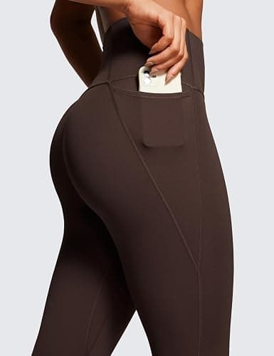 CRZ YOGA Womens Butterluxe Workout Leggings 28 Inches - High Waisted Gym Yoga Pants with Pockets Running Buttery Soft thumbnail 3