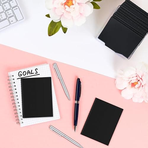 24 Pcs Mini Pocket Notebook Set, 2.5" x 4" Small Kraft Notebook Ballpoint Pen Bulk, Tiny Blank Paper, Mini Journal Sketchbooks Composition for Men Woman School Office Travel Gifts(Black Color) thumbnail 4