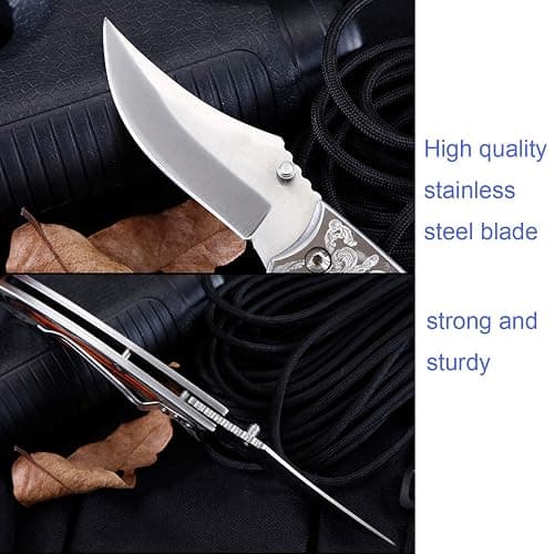 Red aesthetic stainless steel pocket knife thumbnail 6