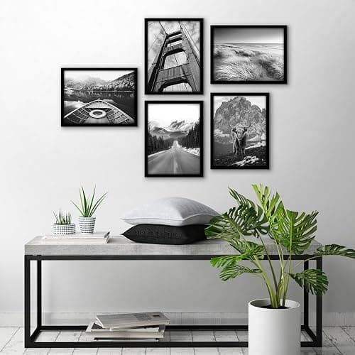 Americanflat 12x16 Picture Frame with Polished Plexiglass - Set of 5 - Galleria Collection - Picture Frames for Wall Display - Black thumbnail 2