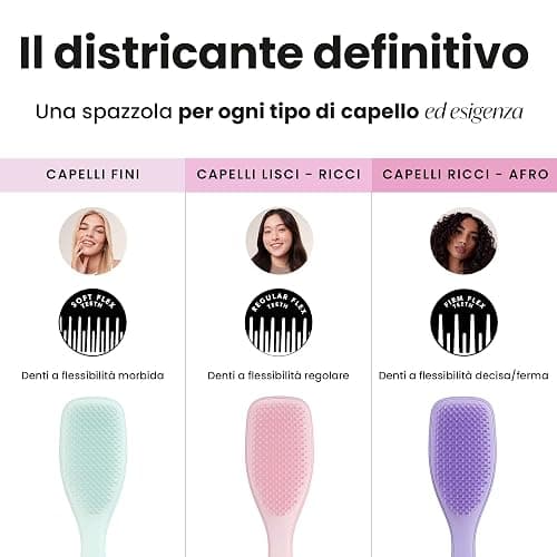 Tangle Teezer Ultimate Detangler - Districa i capelli bagnati e asciutti - Anti-rottura e scioglinodi. Design con setole a doppio livello - Spazzola adatta a tutti i tipi di capelli - Rosa Cipria thumbnail 8