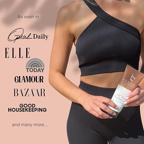 Beauty by Earth Self Tanner - USA Made with Natural & Organic Ingredients, Moisturizing Self Tanning Lotion with Aloe Vera & Coconut for a Natural Glow, Streak-Free Fake Tan, Medium to Dark - 7.5 Fl Oz (Pack of 1) - Medium to Dark thumbnail 8