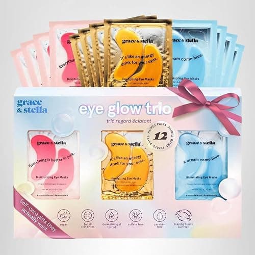 grace & stella Under Eye Patches (12 pairs) Eye Masks for Puffy Eyes and Dark Circles - Valentine Gifts for Women - Gifts for Wife, Bridesmaids, Birthdays, Bachelorette Party, Self Care - Vegan thumbnail 10