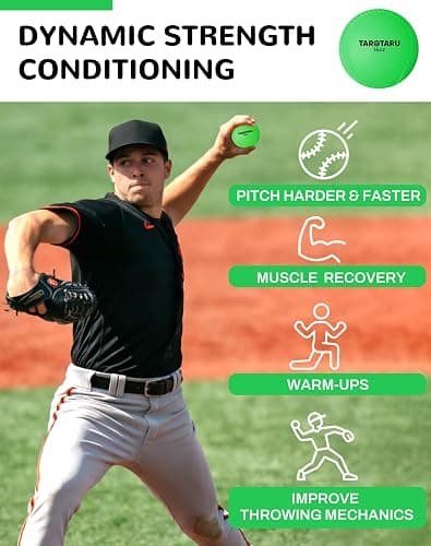 Tarutaru Weighted Balls for Baseball & Softball [9 Pack, 16 oz] Practice Heavy Ball for Hitting, Batting & Pitching Training, Improve Power and Mechanics, 2.85inch thumbnail 5
