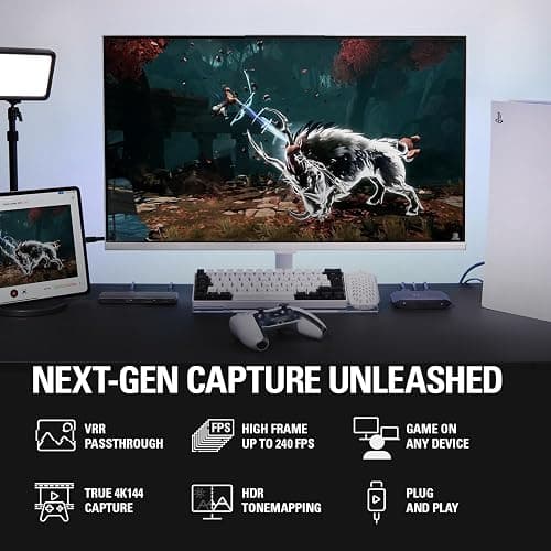 Elgato 4K X – Capture Up to 4K144 with Ultra-Low Latency on PS5|Pro, Xbox Series X|S, Nintendo Switch 2, OBS and More, HDMI 2.1, VRR, HDR10, USB 3.2 Gen 2, for Streaming & Recording, PC|Mac|iPad thumbnail 2