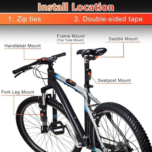 EGIZPY Bike Alarms,Bike Alarm Anti Theft, Bicycle Alarms with Remote,113dB Super Loud Bicycle Vibration Motion Sensor Siren Anti Theft Security System IP65 Waterproof thumbnail 7