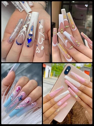 3XL Tapered Square Nagelspitzen 240 Stück Vollabdeckung Klar | Extra lange Nagelspitzen mit gerader Form - geeignet für professionelle Nagelmodellage thumbnail 7
