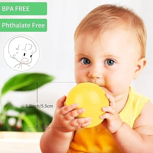Hovenlay Ball Pit Balls Phthalate Free BPA Free Crush Proof Plastic - 7 Bright Colors in Reusable Play Toys for Kids with Storage Bag thumbnail 3