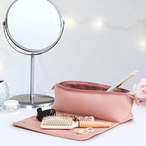 BAREFOOT CARIBOU Hair Tools Travel Bag and Heat Resistant Mat for Flat Irons, Straighteners, Curling Iron, and Haircare Accessories, 2-in-1 design, with Interior Pockets, Portable Organizer thumbnail 10