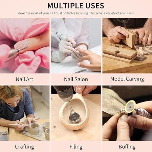 Powerful 80W Nail Dust Collector Built in Table Desk Nail Vacuum Cleaner Professional Table Embedded Dust Extractor Vacuum Built in Desktop Nail Dust Collector Quiet Nail Fan Acrylic Nail Tools thumbnail 8