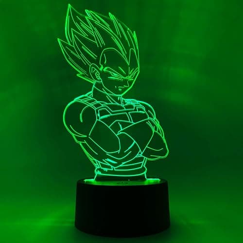 Otaku Lamps Dragon Ball Super - Vegeta Anime Night Light, 16 Color RGB LED – Gift for Otaku thumbnail 2