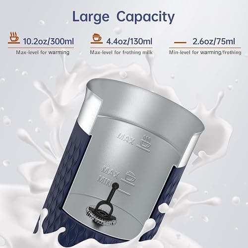 SIMPLETASTE Milk Frother, 4-in-1 Electric Milk Steamer, Automatic Warm and Cold Foam Maker and Milk Warmer for Latte, Cappuccinos, Macchiato thumbnail 5