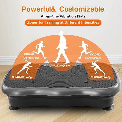 Vibration Plate Exercise Machine，Vibration Plate Fitness Platform Exercise Machine 10 Modes Full Body Workout Vibrating Fitness Platform Weight Loss Women Men Shaping Wellness Home Gym Equipment thumbnail 4