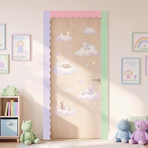 Tenceur 80 ft Magnetic Borders for Bulletin Board, 2.76 inch Magnetic Borders for Classroom, Bulletin Board Border for Whiteboard School Office Wall Poster Chalkboard Decor(Pastel Color) thumbnail 6