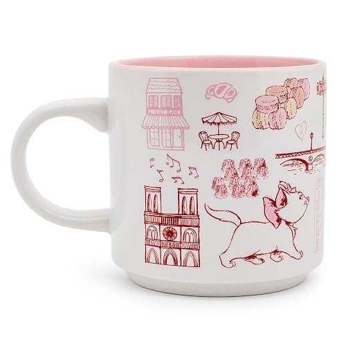 Disney The Aristocats Marie Pink Icons Ceramic Coffee Mug | Cup For Espresso, Tea | Holds 13 Ounces thumbnail 4